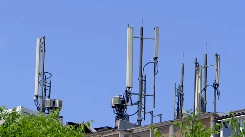 Antenna of Mobile Operator 5g Stock Footage 130182587