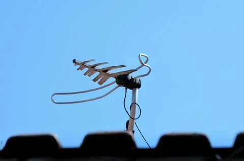 Antenna in negative space Stock Photos