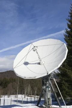 Antenna for space transmissions Stock Photos
