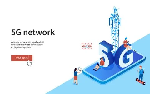 Antenna standing on mobile phone. Stock Illustration