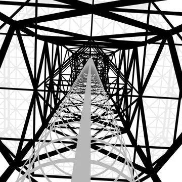 Antenna transmission communication tower vector background concept. Cell tower Stock Illustration