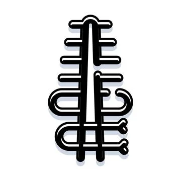 Antenna transmitting communication signal technology vector icon Stock Illustration