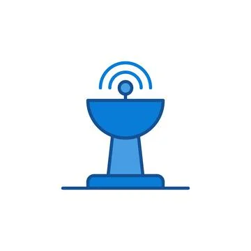 Antenna vector concept blue modern icon or sign Stock-Illustration