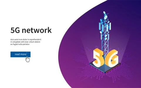 Antenna for wireless network 5G Stock Illustration