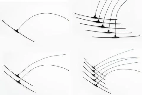 Antennas for drones on a white background. Used on fpv quadcopters. Stock Photos