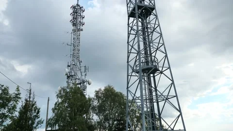 Antennas wireless technology Stock Footage 138343894