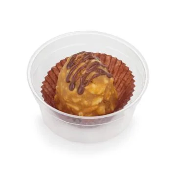 Anthill cake portion isolated on a white background. Foto stock