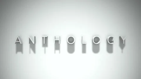 Anthology 3D title animation with shadows on a white background Stock Footage 297670844