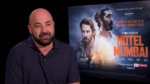 Anthony Maras is interviewed during the press junket for 'Hotel Mumbai' Video stock 117638339