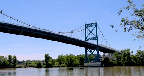 Anthony Wayne bridge in Toledo, Ohio, USA Video stock 274366490