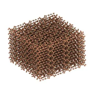 Anthophyllite asbestos, crystal structure Illustrazione stock