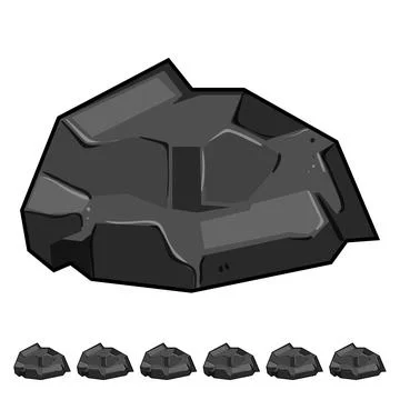 Anthracite coal ore cartoon vector graphic Stock Illustration