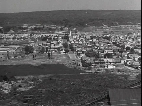 Anthracite coal production has dropped in a mining town in Pennsylvania in Stock Footage 75277777