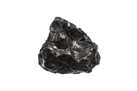 Anthracite coal on white background 库存照片