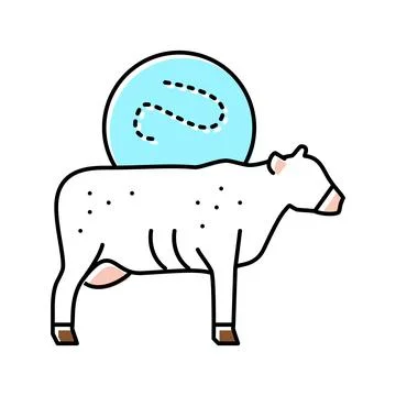 Anthrax cow color icon vector illustration Stock Illustration