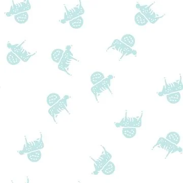 Anthrax cow glyph seamless pattern Stock Illustration