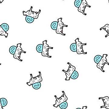 Anthrax cow vector seamless pattern Stock Illustration