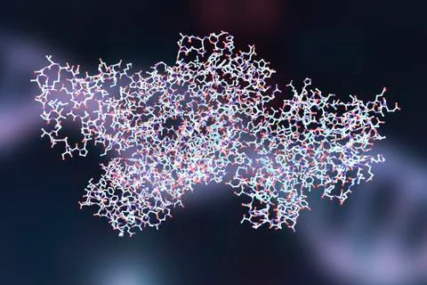 Anthrax lethal toxin molecule 스톡 일러스트