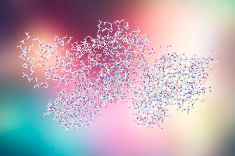 Anthrax lethal toxin molecule Stock Illustration