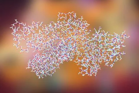 Anthrax lethal toxin molecule Stock Illustration
