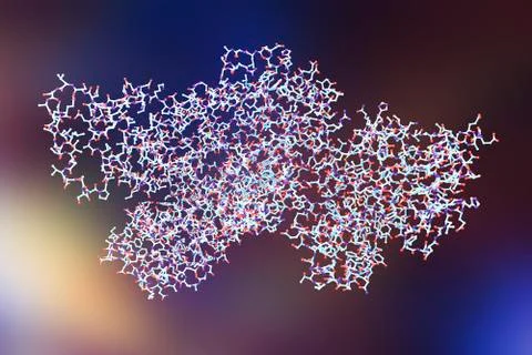 Anthrax lethal toxin molecule Stock Illustration