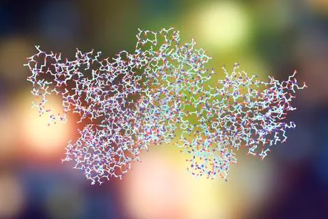Anthrax lethal toxin molecule 스톡 일러스트