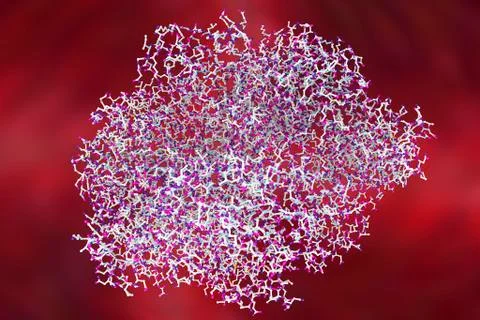 Anthrax oedema factor molecule, illustration Stock Illustration