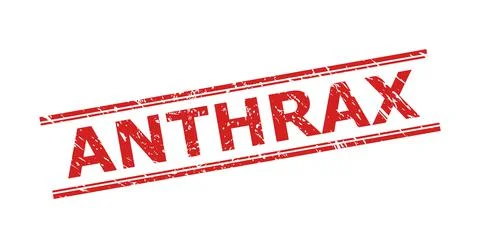 ANTHRAX Stamp with Corroded Surface and Double Parallel Lines Stock Illustration