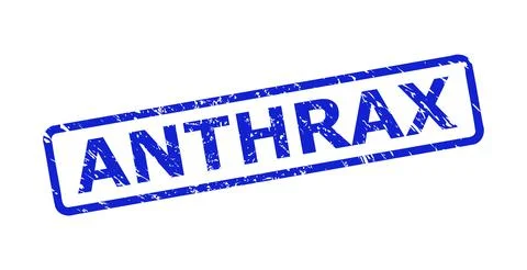 ANTHRAX Stamp with Unclean Texture and Rounded Rect Frame Stock Illustration