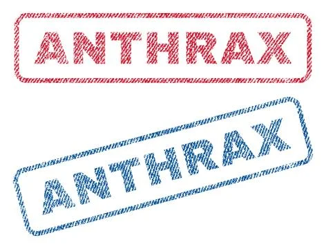 Anthrax Text Textile Seal Stamp Watermarks Stock Illustration