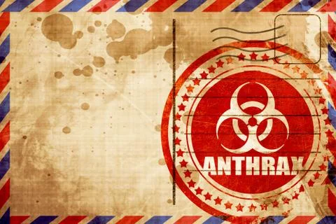 Anthrax virus concept background, red grunge stamp on an airmail Stock Illustration