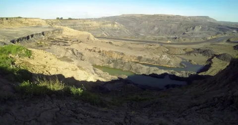 Anthropogenic interference with coal mine/time laps Stock Footage 67172794