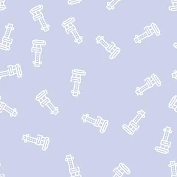 Anthropometry tool line vector seamless pattern sign Stock Illustration