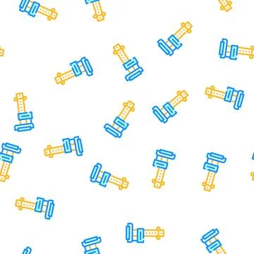 Anthropometry tool vector seamless pattern sign Stock Illustration