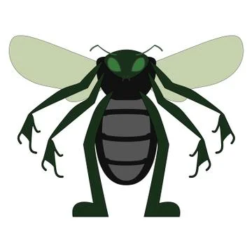 Anthropomorphic fly 스톡 일러스트