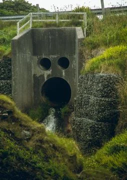 Anthropomorphic sewer drain Stock Photos