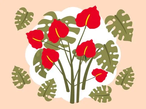 Anthurium Concept Illustration Stock Illustration