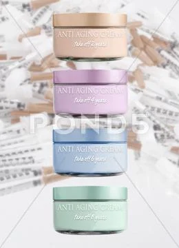 Anti-ageing treatments, artwork Stock Illustration
