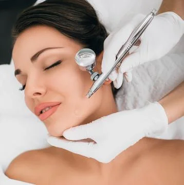 Anti-aging face peel, procedure renewing skin , jet peeling Photos