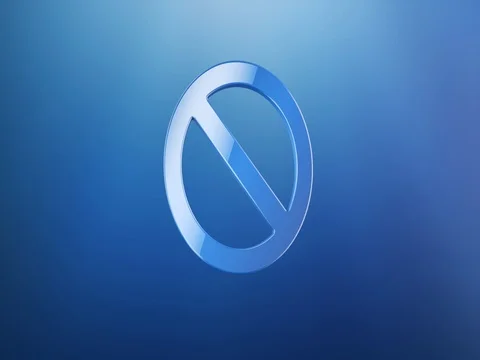 Anti Blue 3d Icon Stock Footage 69781231