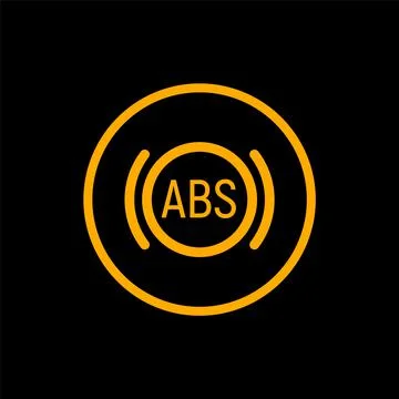 Anti braking abs button logo system. Lock braking system icon symbol Stock Illustration