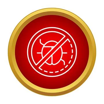 Anti bug security icon preventing cyber threats and malware Ilustração Stock