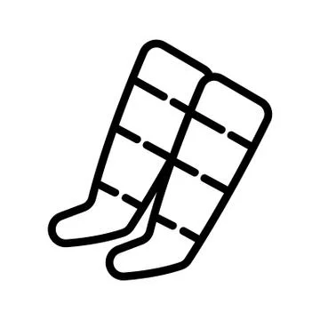 Anti cellulite socks icon vector outline illustration Ilustración de archivo