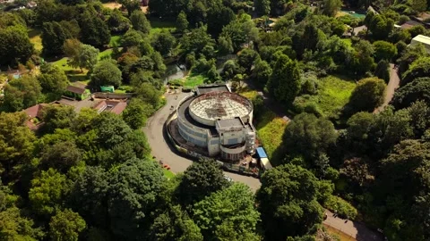 Anti-clockwise 4K 60FPS aerial video of Belfast Zoo and Cavehill in North Stock Footage 342091822
