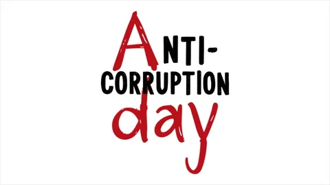 Anti Corruption Day typography Stock Footage 320428516