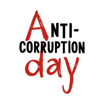 Anti Corruption Day typography Stock Illustration