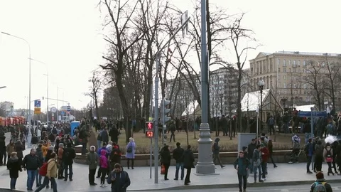 Anti-corruption protests, Pushkinskaya square. Stock Footage 74128323