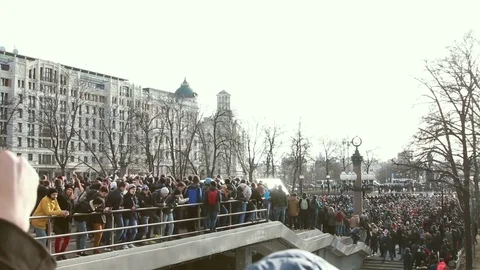 Anti-corruption protests, Pushkinskaya square. Stock Footage 74128426