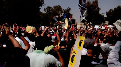 Anti-Coup Protests in Maadi, Cairo 库存影片 28496199