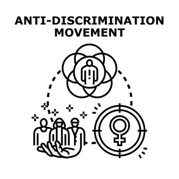 Anti discrimination movement promoting equality and human rights Stock Illustration